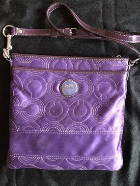 Coach Purple Crossbody Purse Handbag